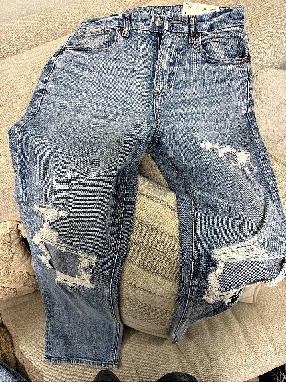 American Eagle Outfitters Curvy '90s Straight Jean Blue